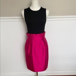 kate spade- skirt the rules Fuchsia Satin High-Waist Pencil Skirt